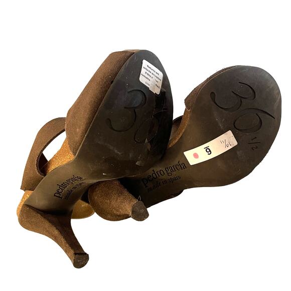 Pedro Garcia Patty 1 Suede and Cork T Strap Sandals Size 6 EU 36.5 - Picture 4 of 7